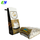 250 ग्राम कस्टम मुद्रित कॉफी बैग पैकेजिंग Ziplock वाल्व फ्लैट ब्लॉक नीचे कॉफी पैकेज के साथ: