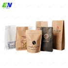 इको फ्रेंडली कॉफी बैग पैकेजिंग फ्लैट बॉटम हाई बैरियर और मैट फिनिशिंग