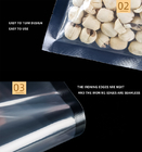 वैक्यूम सीलिंग मशीन के साथ पके हुए भोजन के लिए ग्लॉसी प्रिंटिंग स्वनिर्धारित वैक्यूम बैग