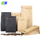 250g 500g 1kg 5lb क्राफ्ट पेपर कॉफी बैग स्क्वायर बॉटम बीन्स पैकेजिंग: