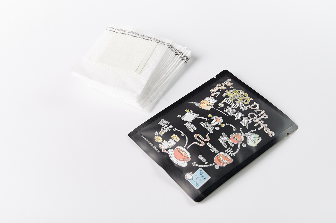 अनुकूलित मुद्रण ड्रिप कॉफी फ़िल्टर बैग टुकड़े टुकड़े में प्लास्टिक सामग्री
